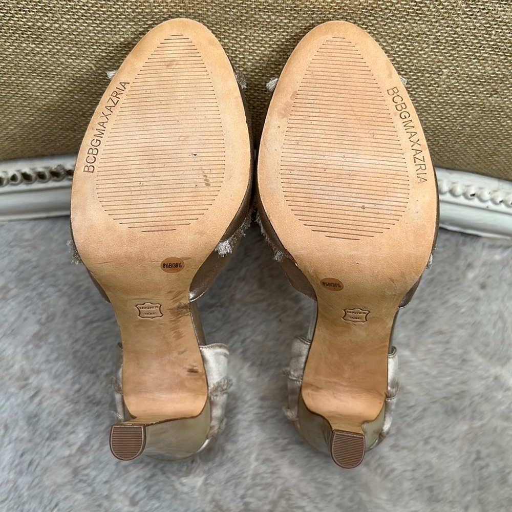 BCBGMAXAZRIA | Bcbg Max Azria Amaris Blush Satin Heels - Picture 8 of 14